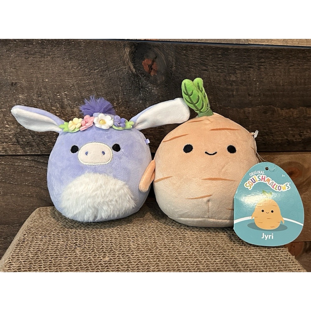 Original Squishmallows Milanda the Purple‎ Donkey & Jyri 5" Mini Plush